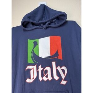 Disney EPCOT Italy Pavilion Waffle Knit Hoodie Flag‎ Graphic (Women's L)